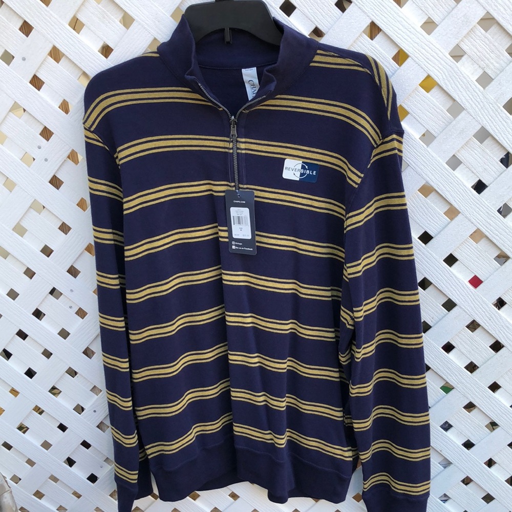 Men’s Medium Chaps Reversible 3/4 zipper pullover sweater/shirt.